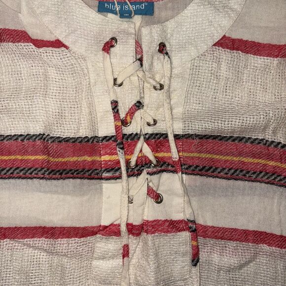 BLUE ISLAND NWT Cover Up Tunic Striped Size M - Picture 5 of 6